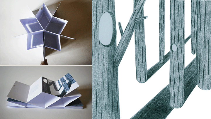 M. Kumorek-Barańska, Książka gwiazda - ilustracje abstrakcyjne