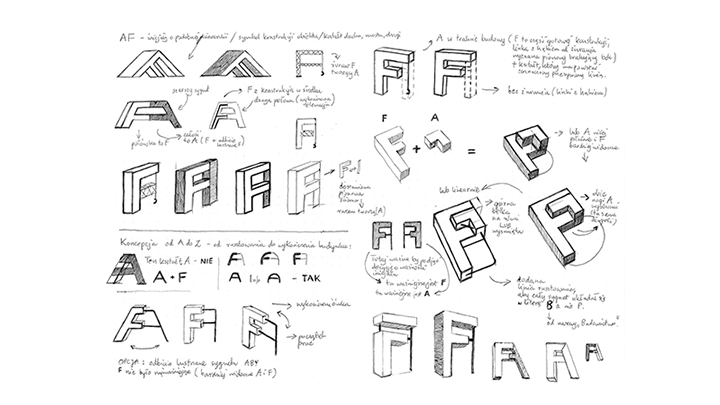 M. Kumorek-Barańska, szkice logo